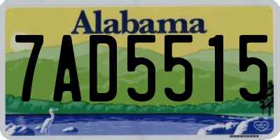 AL license plate 7AD5515