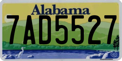 AL license plate 7AD5527