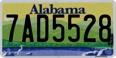 AL license plate 7AD5528
