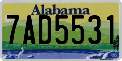 AL license plate 7AD5531