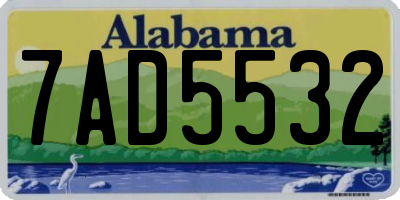 AL license plate 7AD5532