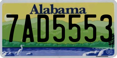 AL license plate 7AD5553