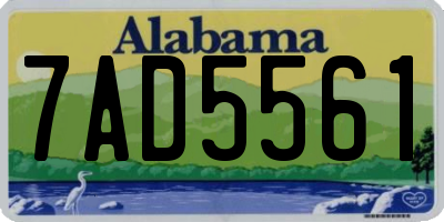 AL license plate 7AD5561