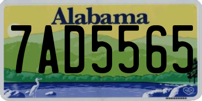 AL license plate 7AD5565