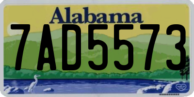AL license plate 7AD5573