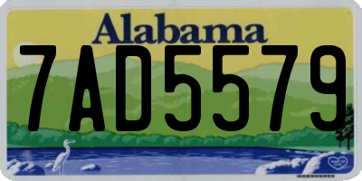 AL license plate 7AD5579
