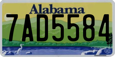 AL license plate 7AD5584