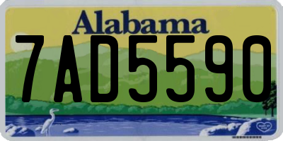 AL license plate 7AD5590
