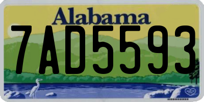 AL license plate 7AD5593
