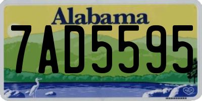AL license plate 7AD5595