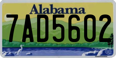 AL license plate 7AD5602