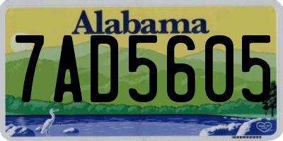 AL license plate 7AD5605