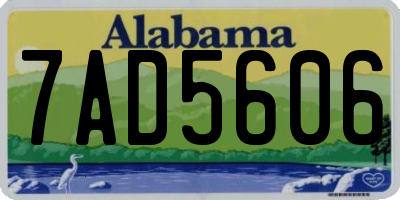 AL license plate 7AD5606