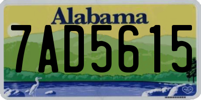 AL license plate 7AD5615