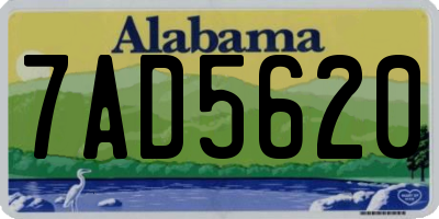 AL license plate 7AD5620