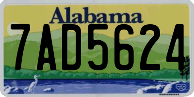 AL license plate 7AD5624