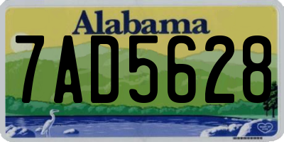 AL license plate 7AD5628