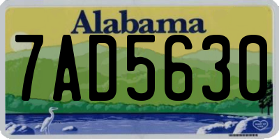 AL license plate 7AD5630