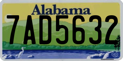 AL license plate 7AD5632