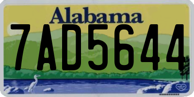 AL license plate 7AD5644