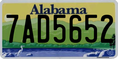 AL license plate 7AD5652