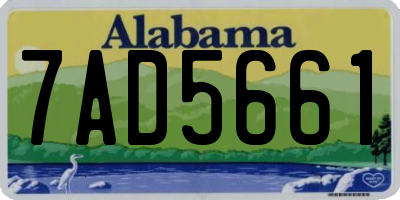 AL license plate 7AD5661