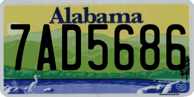 AL license plate 7AD5686