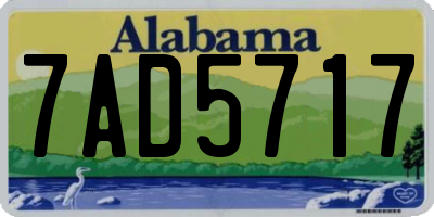 AL license plate 7AD5717