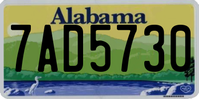 AL license plate 7AD5730