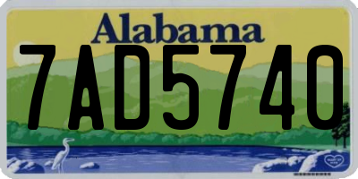 AL license plate 7AD5740