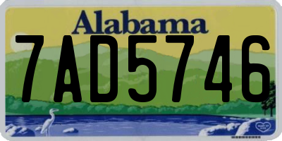 AL license plate 7AD5746