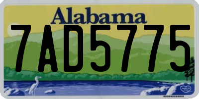 AL license plate 7AD5775