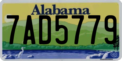 AL license plate 7AD5779