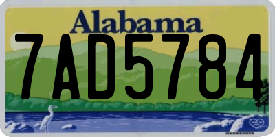 AL license plate 7AD5784
