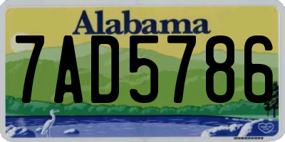 AL license plate 7AD5786