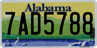 AL license plate 7AD5788