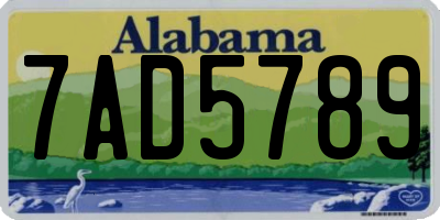 AL license plate 7AD5789