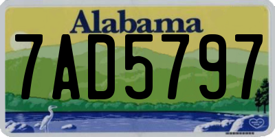 AL license plate 7AD5797
