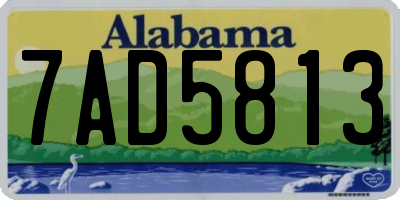 AL license plate 7AD5813