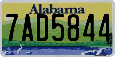 AL license plate 7AD5844
