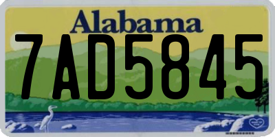 AL license plate 7AD5845