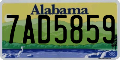 AL license plate 7AD5859