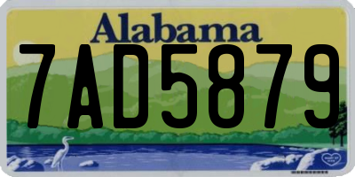 AL license plate 7AD5879