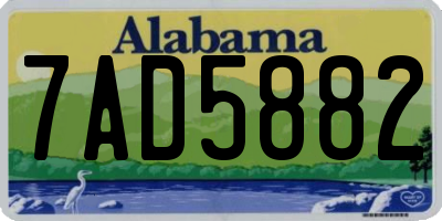 AL license plate 7AD5882