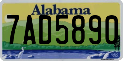 AL license plate 7AD5890