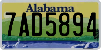 AL license plate 7AD5894