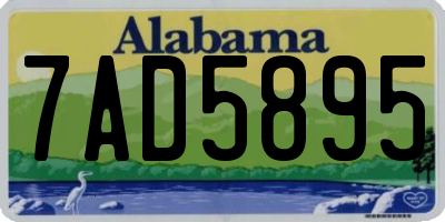 AL license plate 7AD5895