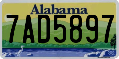 AL license plate 7AD5897