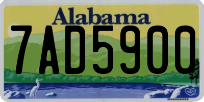 AL license plate 7AD5900