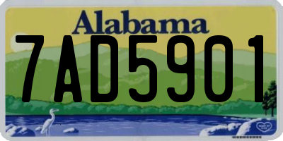 AL license plate 7AD5901